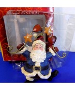 Whimsical Keepsake Christmas Ornament &quot;Santa Stars &amp; Hearts&quot; Vintage - $11.30