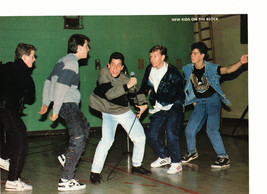 New Kids on the block teen magazine pinup clipping dancing with the mic Bop - £2.75 GBP