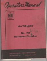 Vintage International Harvester Operator&#39;s Manual For The No. 101 Combine - £9.27 GBP