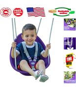Sleek Coconut Toddler Swing – Safe Comfort with 3-Point Harness, Age 6-36 - $79.19