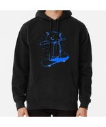 Blues Water Skate Bear Black Men Classic Hoodie - $34.99