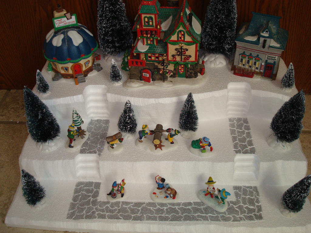 Christmas Village Display Base Platform J23 Dept 56 Lemax Dickens Snow Village