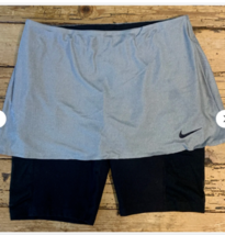 Nike Dri Fit Women’s Size M Black Biker Shorts w/Reflective Skirt NWT - £31.07 GBP
