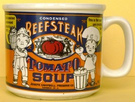 COLLECTIBLE CERAMIC CAMPBELL SOUP MUG CONDENSED BEEFSTEAK - £3.19 GBP
