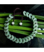 Hand-Knotted 25 Jade Beaded Money Circle charm Bracelet - £23.48 GBP