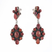 Jennifer Begay Navajo Purple spiny oyster sterling earrings - £212.85 GBP