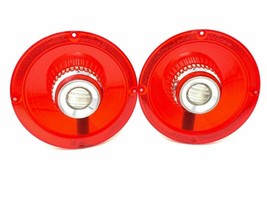 1965 Pair Ford Custom LH &amp; RH Taillight Lamp Lenses W/Backup SAE-STDB-66... - £44.98 GBP