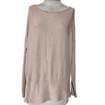 Tan Lightweight Side Zipper Detail Sweater Size 16 - £27.19 GBP