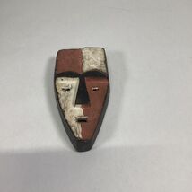 Small Wooden Hand Carved Tribal Mask - 6.75x3” - $16.83