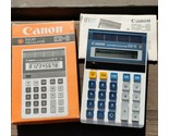 Vintage 1984 Canon KS-8 Solar Electronic Calculator With Box &amp; Manual **... - $72.17