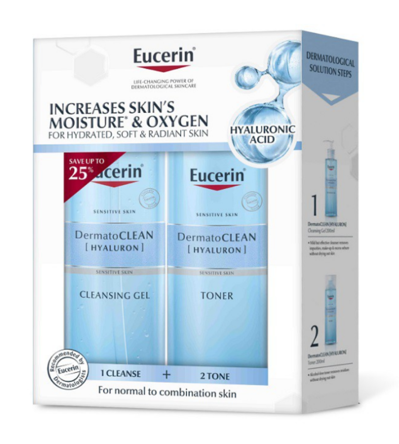 1 Set Eucerin DermatoCLEAN Gel & Toner (2 x 200ml) EXPRESS SHIP - £71.73 GBP
