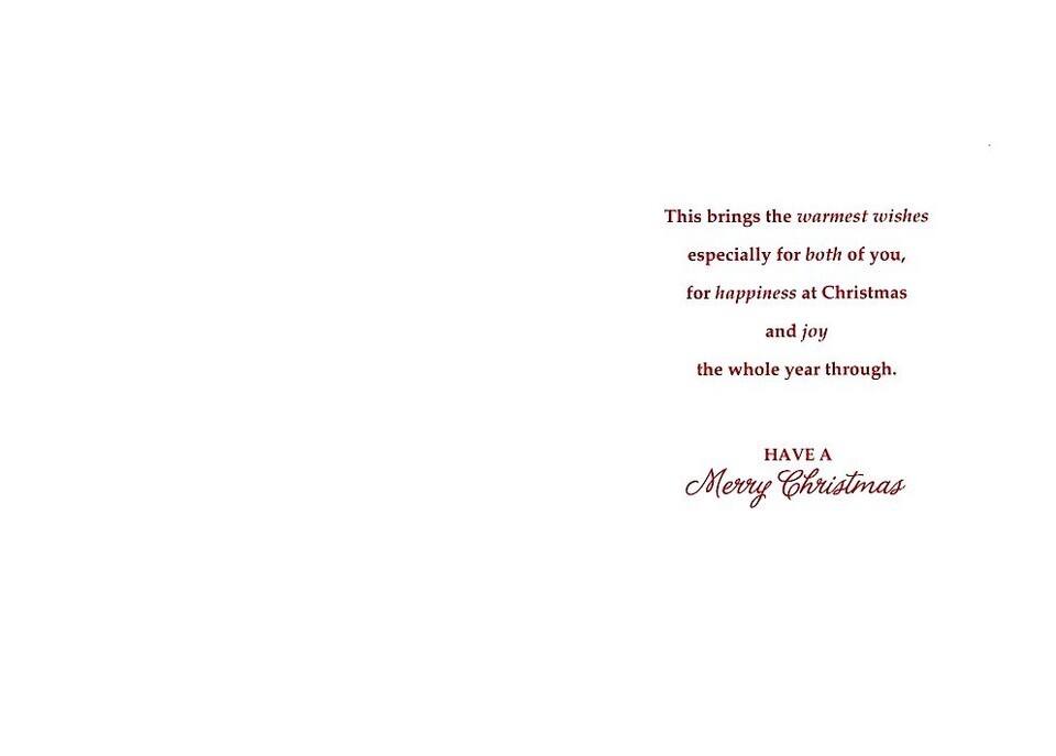 Merry Christmas To A Special Brother & His Wife - Christmas Greeting Card- 52369 Item image 2