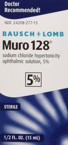Bausch & Lomb Muro 128 5% Sodium Chloride Hypertonicity Eye Drops 1/2 Oz 15ml - $18.95