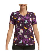 Scrubstar Women&#39;s Sanrio Hello Kitty Night Forest Scrub Top Multicolor S... - $28.85