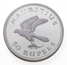 1975 Mauritius 25 &amp; 50 Rupees Proof Silver Coin Lot, KM 40a &amp; 41a - $88.11