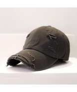 Torn Edge Baseball Hat, Adult Unisex Cap, Embroidered Cap, Nostalgic Fashion - $16.99