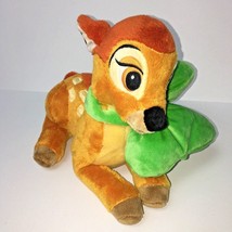 Disney Store Exclusive Bambi 10&quot; Plush with Green Bow - $14.00