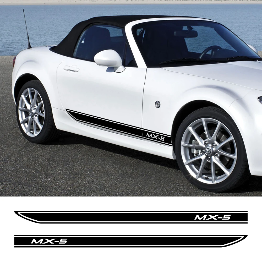Car Styling Side Skirt Stickers DIY Auto Vinyl Wrap Racing Decals Decoration - £11.22 GBP+