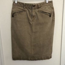 Ralph Lauren Jeans Skirt Womens Sz 4 Tan Denim Pencil Straight Jean Ladies - £14.78 GBP