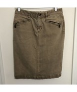 Ralph Lauren Jeans Skirt Womens Sz 4 Tan Denim Pencil Straight Jean Ladies - £14.53 GBP