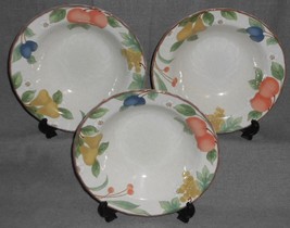 Set (3) Mikasa FRUIT PANORAMA PATTERN Rimmed CEREAL or DESSERT BOWLS - £23.45 GBP