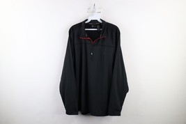 Spyder Mens Large Distressed Knit Tech Half Zip Brush Fleece Lined Sweat... - $24.70