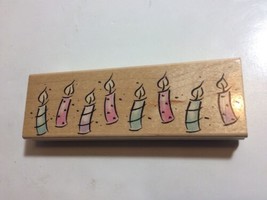 Penny Black Rubber Stamp Party Candles Birthday Pattern Color 2000 1800k - £7.56 GBP