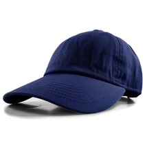 Navy Plain Solid Polo Baseball Hat Washed Cotton Adjustable Cap Mens Womens - $14.99