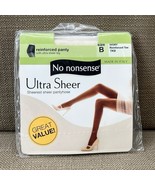 New In Packaging NO NONSENSE Ultra Sheer Size B Pantyhose Ivory Reinforc... - $209.88 MXN