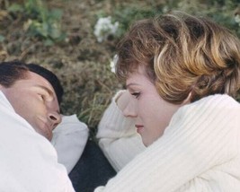 Darling Lili Julie Andrews &amp; Rock Hudson lie on grass 8x10 inch photo - £7.66 GBP