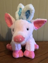 Pink piggy Pig stuffed animal Wearing Bunny Ears - £8.17 GBP