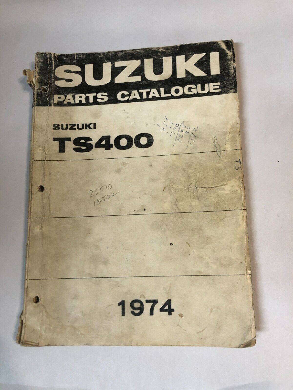 1972 1973 1974 Suzuki TS400 Parts Book Catalog Diagram - $69.29