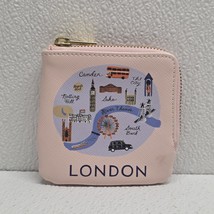 Rifle Paper Co. for Anthropologie London Pink Zip Coin Pouch 4&quot; Change P... - $31.10