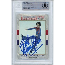 Scott Hamilton Team USA Signed 1991 Impel Olympic HOF Beckett BGS On-Card Auto - £76.76 GBP