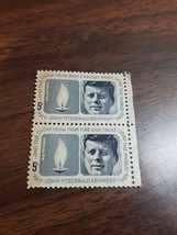 2 Vintage Unused US Postage 5 cent Stamp John Fitzgerald Kennedy 1917-1963 - £5.42 GBP