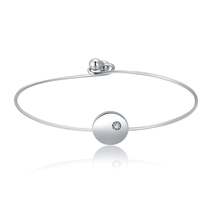 Diamond in Round Anklet Bracelet Lucky Charm Anklet Link Ankle Bracelet - £52.31 GBP+