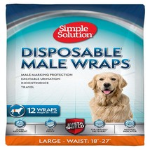 Simple Solution Disposable Male Wraps White 1ea/LG, 12 pk - £34.77 GBP