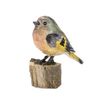 Set Of Six 4&quot; Brown and Gold Polyresin Bird Bird Figurine - £57.56 GBP
