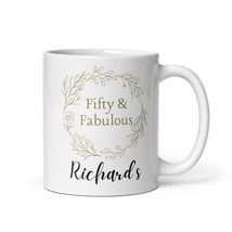 Personalized Name Mug | Fifty &amp; Fabulous Mug | 50th Birthday Customized ... - $19.55+