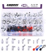 Swpeet 246Pcs.Sae And Metric Grease Nipple Assortment Kit, Hydraulic Grease - $45.05 CAD