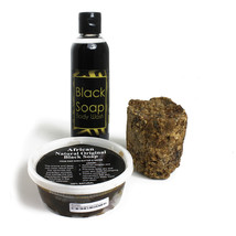 Black Soap Kit - Bar Soap/Liquid Soap/Paste Soap - £46.79 GBP