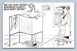 Comic Risqué Lady Wants Doctor to Double Check A/S Erick UNP Chrome Postcard Q9 - £5.45 GBP
