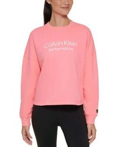 Calvin Klein Womens Performance Stacked Logo Cropped Sweatshirt XL - £29.08 GBP