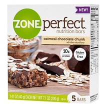 Zone Perfect Nutrition Bars, Oatmeal Chocolate Chunk, 1.41-Ounce, 5 Count by Zon - $19.77
