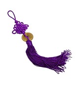 FENG SHUI FORTUNE COIN TASSEL Purple Hanging Cure Spiritual Health Heali... - $5.41 CAD