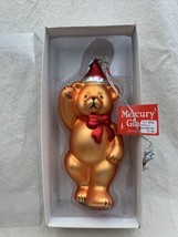 Department 56 #7752-6 Mercury Glass Teddy Bear Santa 10&quot; Christmas Ornament - £18.94 GBP