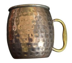 Godinger Moscow Mule Copper Plated Mug Hammered Drink Stainless Barware Party - £3.95 GBP