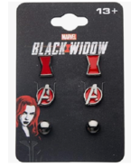 Black Widow Movie Earrings 3-Piece Set - New - Free Shipping - €15,61 EUR