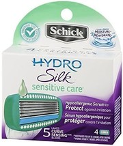 Schick Hydro Silk Sensitive Care Curve Sensing Blades, 4 counts - £27.07 GBP