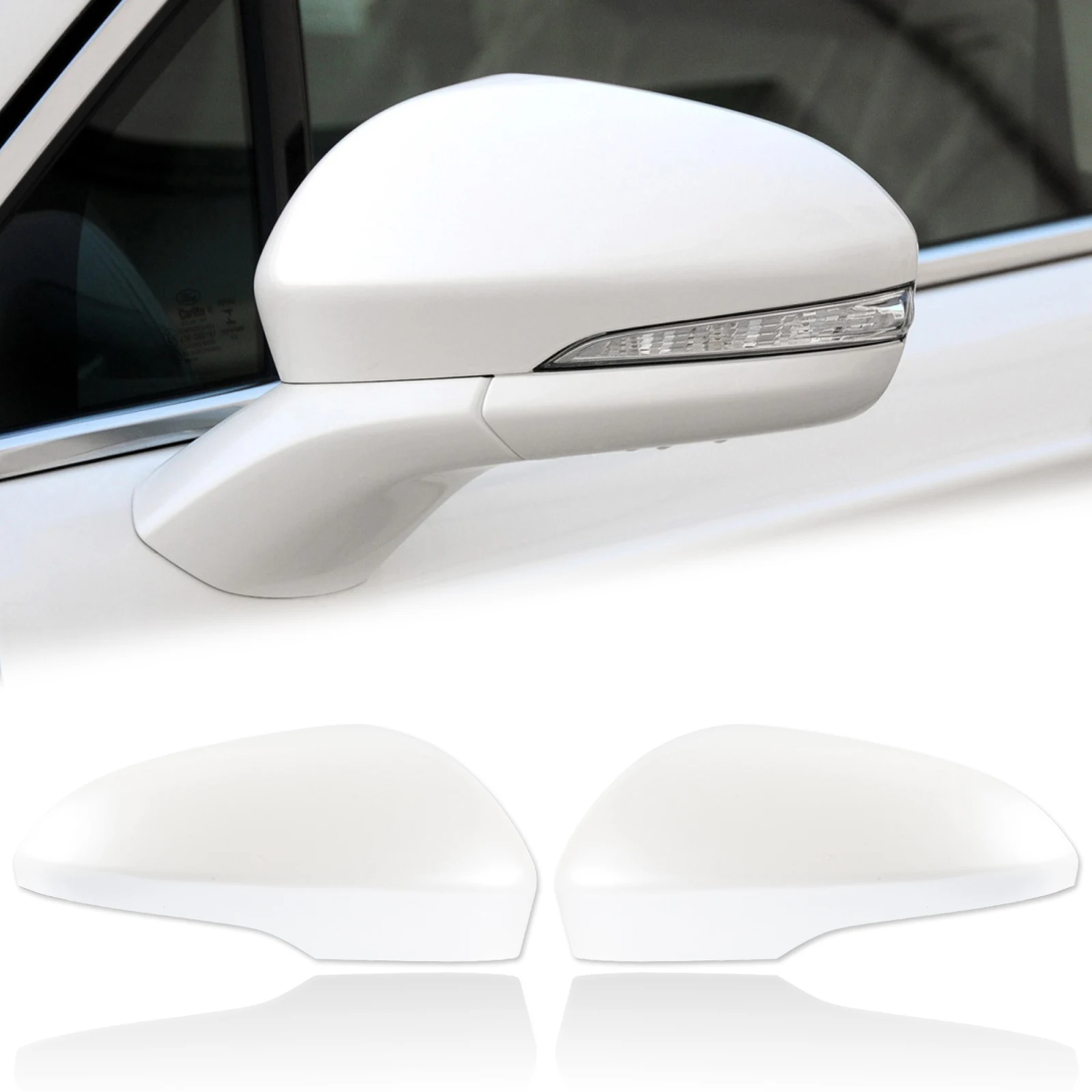 Door Rearview Mirror Cover Cap Housing Fit for 2013-2018 Ford Fusion Car - £26.22 GBP